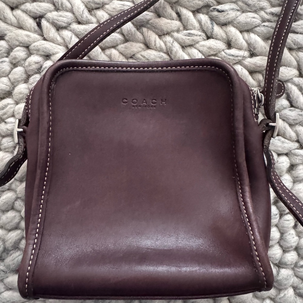 Vintage Coach Bellini Dark Brown Leather Shoulder Bag